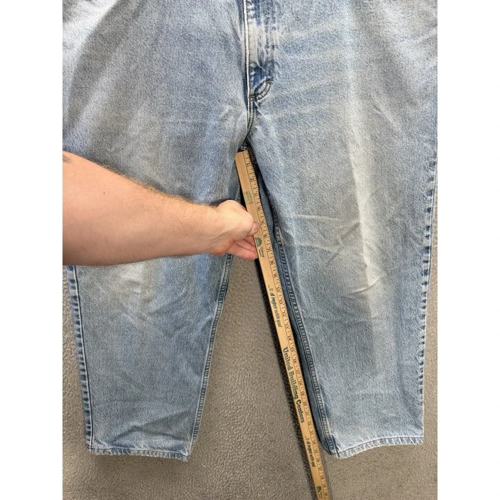Vintage LL Bean Jeans Mens 40x27 Blue Double L Relaxed Fit Grunge Thrasher Y2K